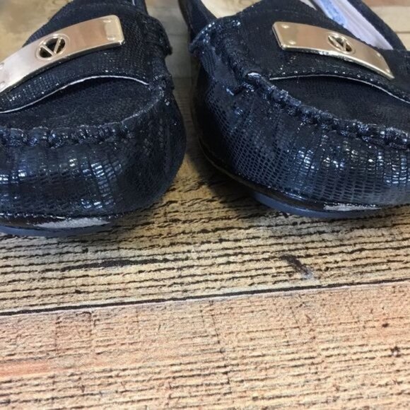 Vionic Black‎ Sydney Driver Moccasin Flats Womens 7.5 Slip On Loafer Shoes - Picture 3 of 14